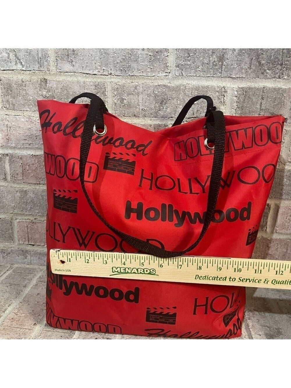 Red Hollywood Tote Bag - Picture 5 of 9